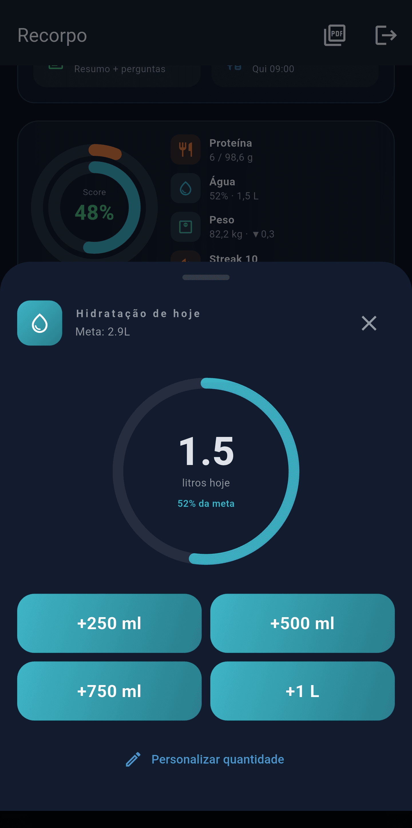 Hidratação sem esforço